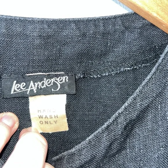 Vintage 1990's Lee Andersen Art To Wear Linen Dress. Large - Picture 8 of 12